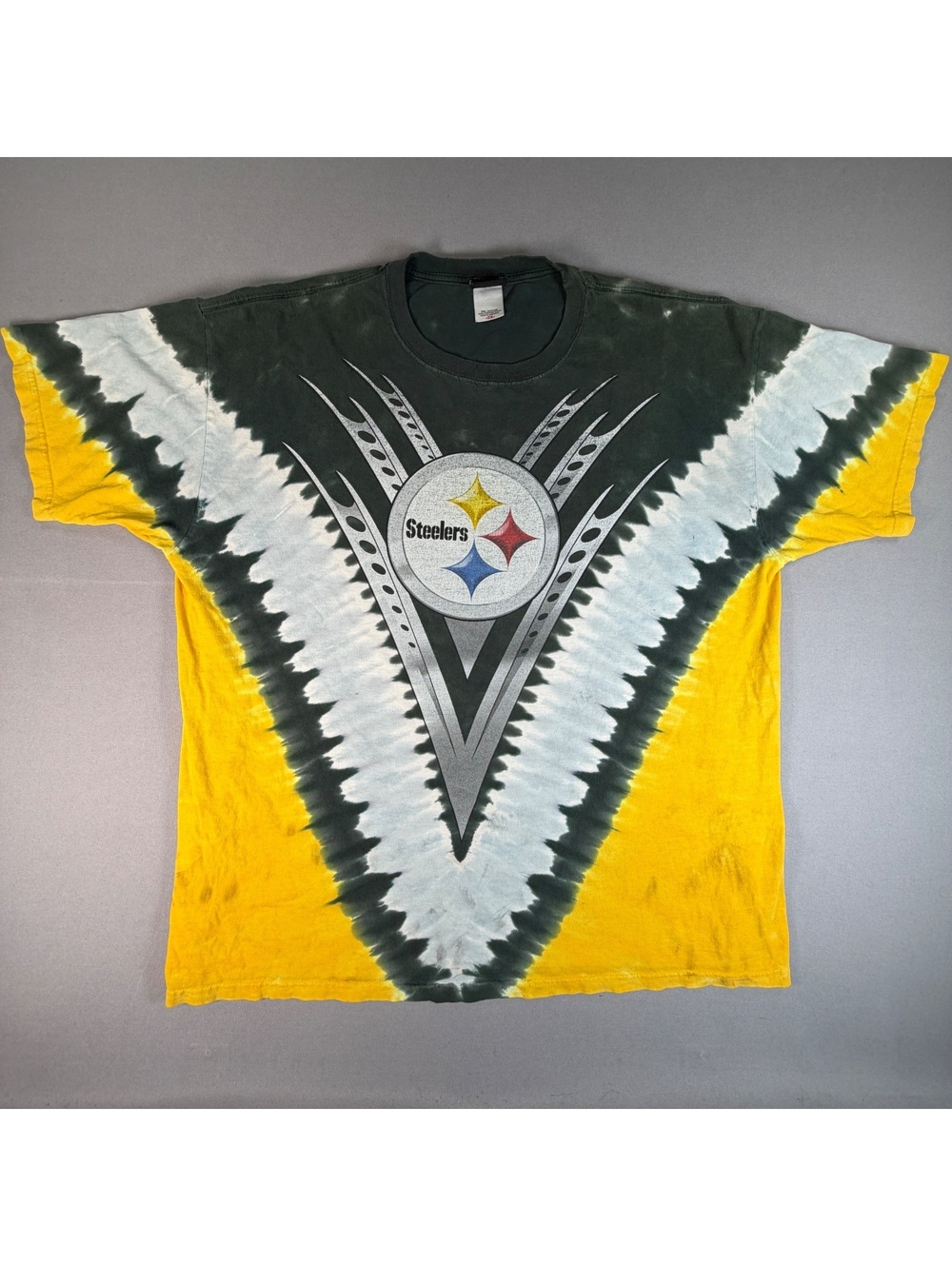 VTG Y2K Steelers Tie Dye Shirt Mens 2XL NFL Team Apparel 2 Sided Graphic Tee